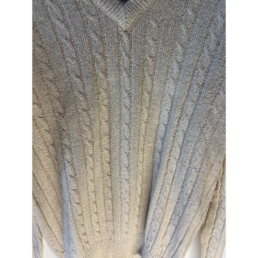 Vtg Damon Men Silk Blend Grandpa Classic Sweater M Pullover Beige Classy Preppy - Picture 3 of 9